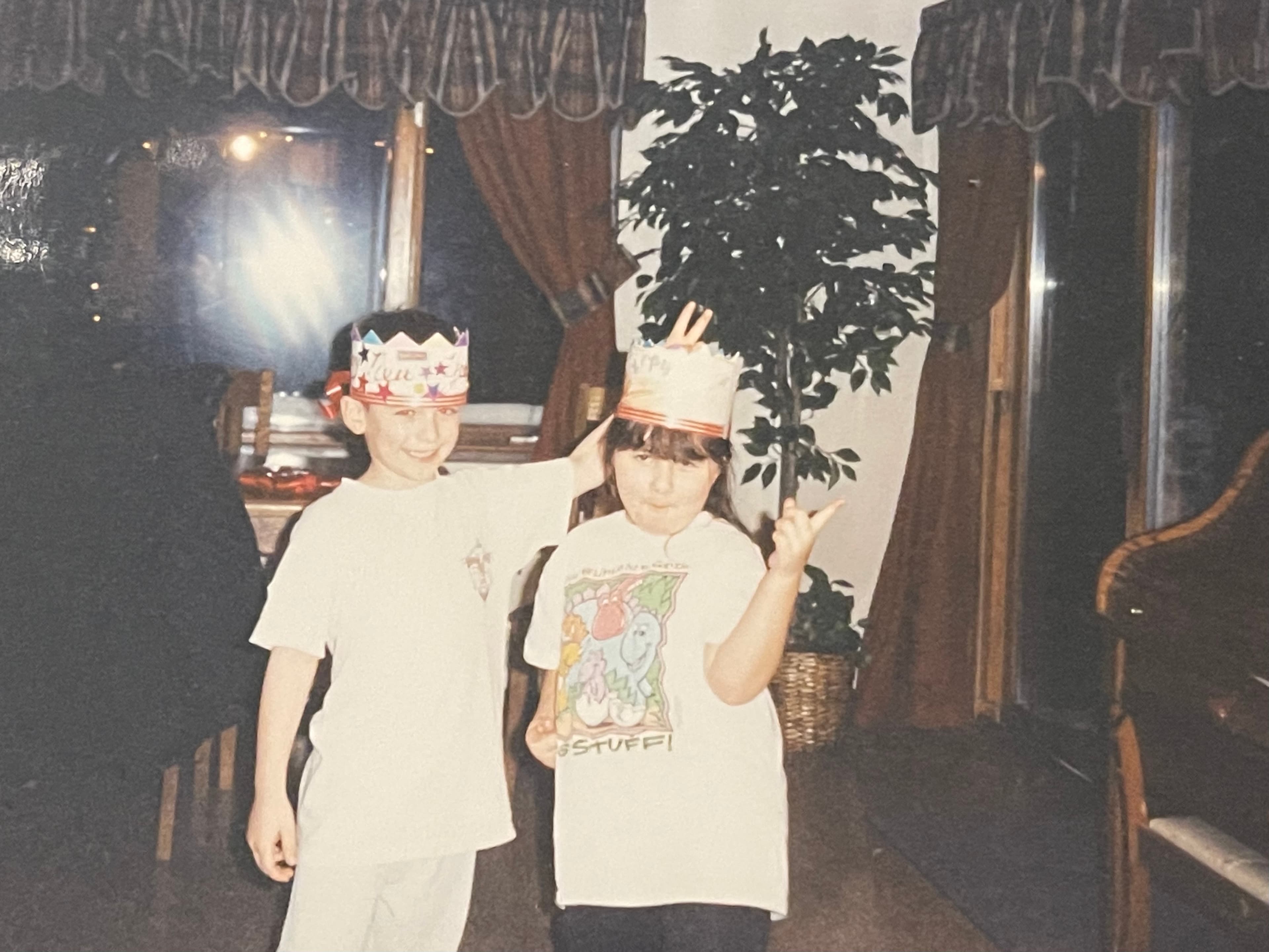 Young Brian at a birthday celebration
